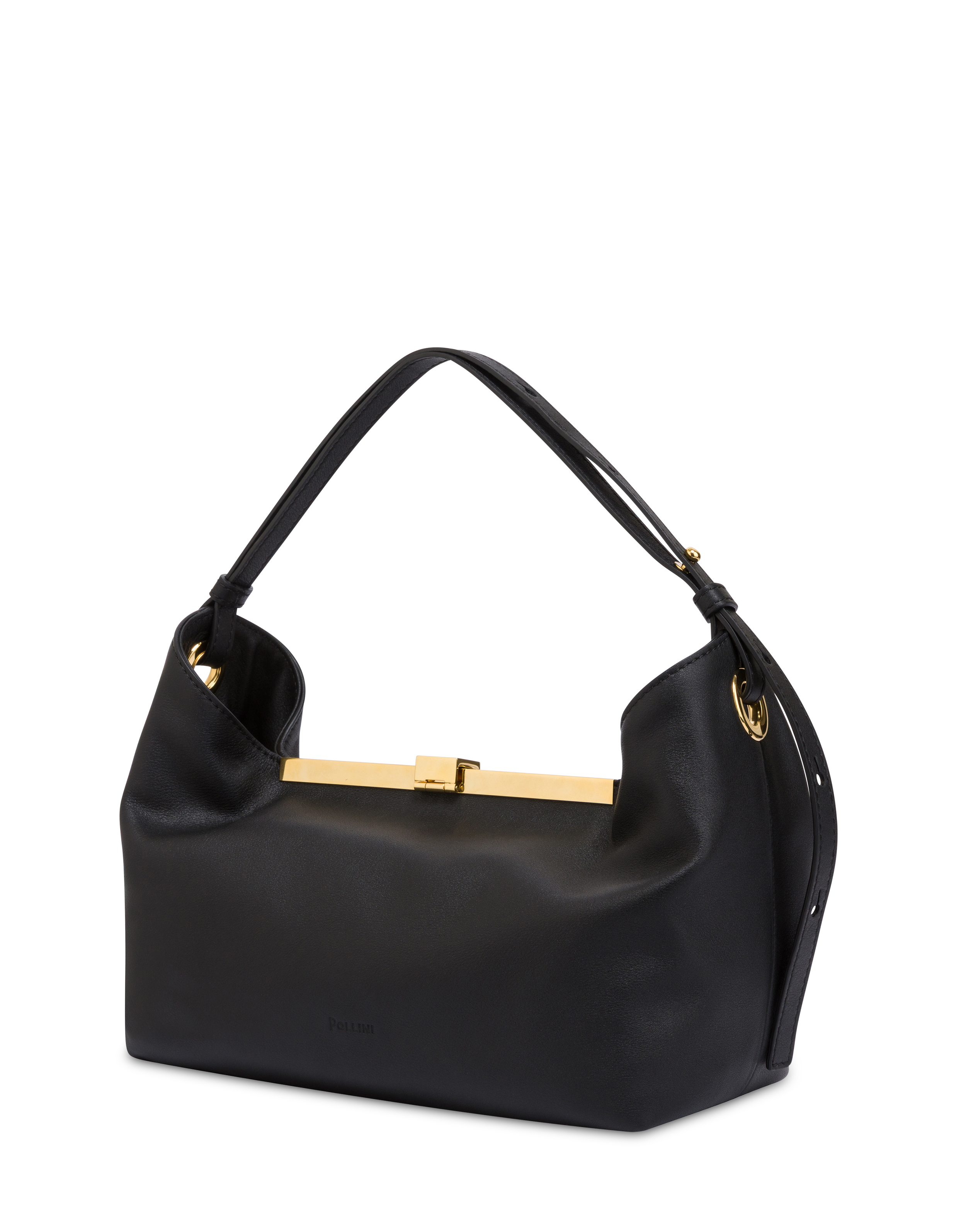 Borsa A Mano Lilly In Vitello Bottalato Nero