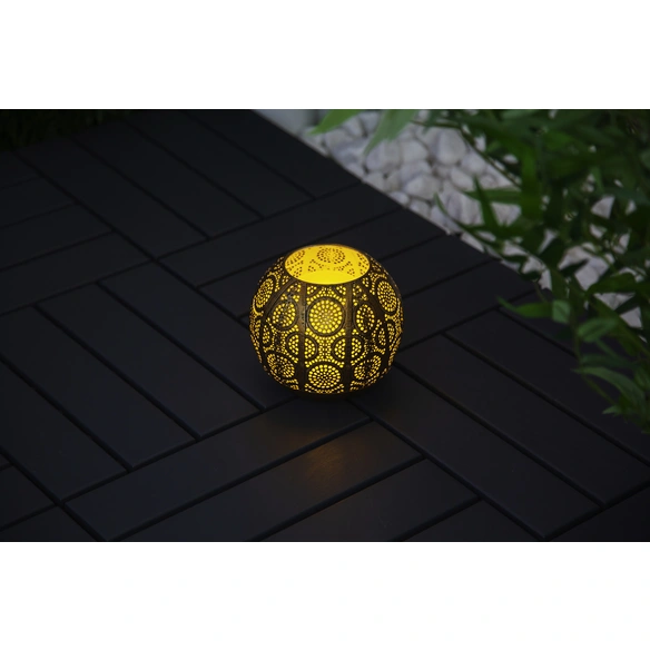 LED-Solarkugelleuchte »Marokko«, Ø: 15 cm, warmweiß, mit Flackereffekt