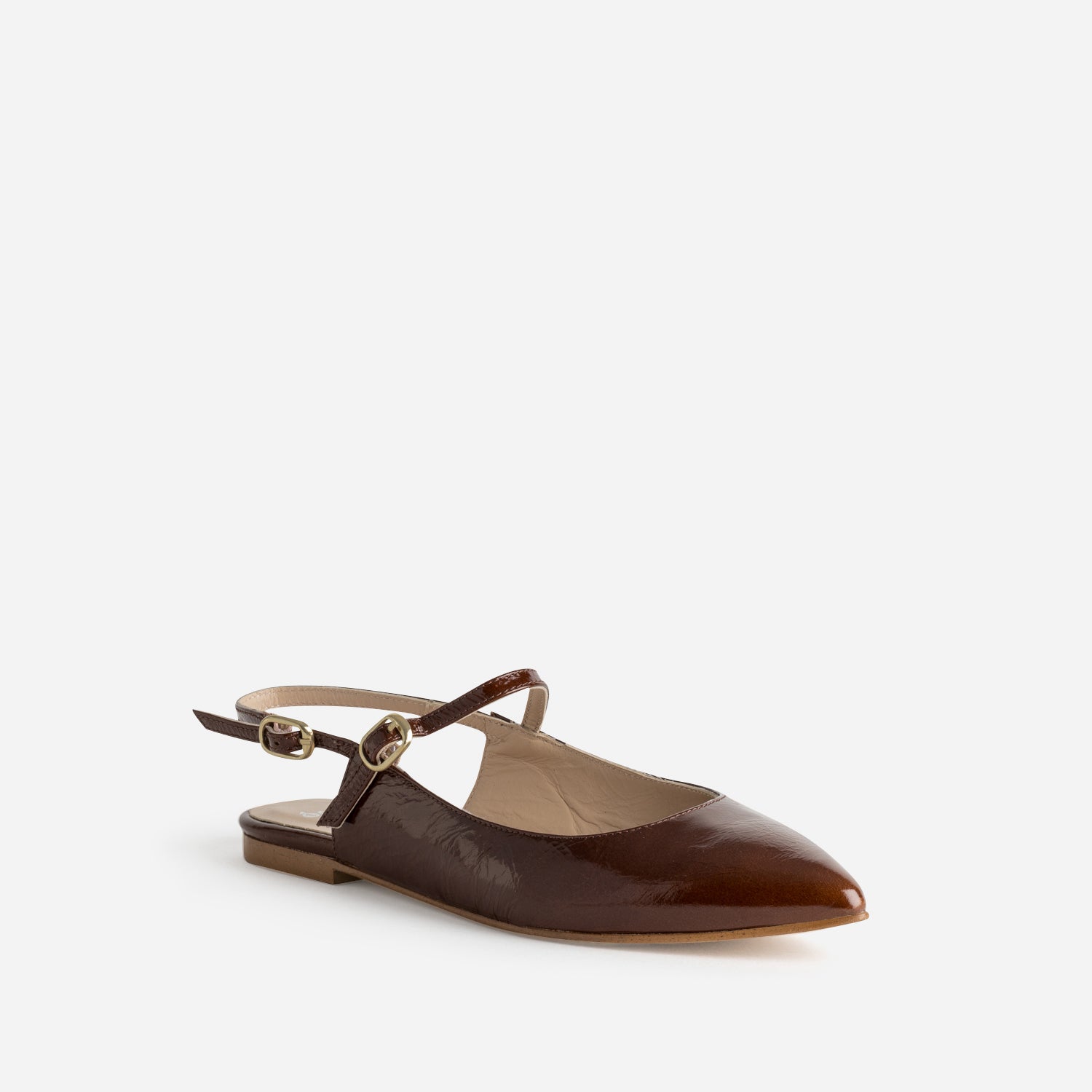 Babies slingback cognac cuir bout pointu