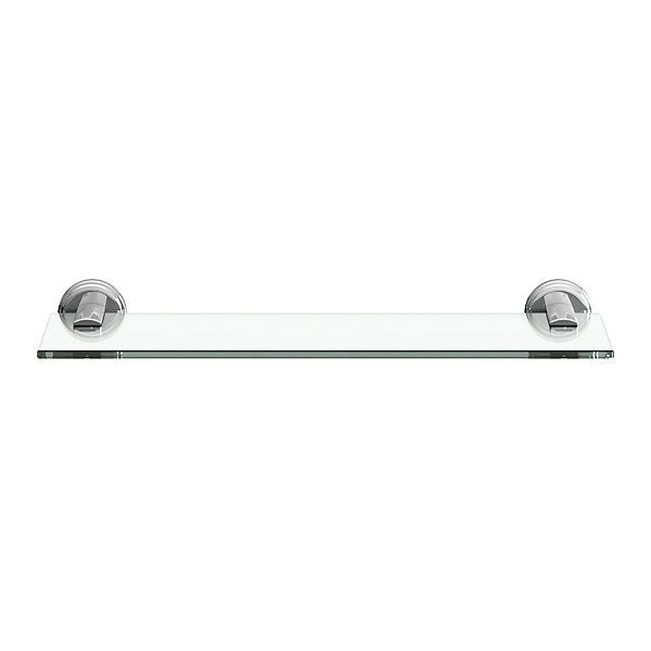 étagère de salle de bain en verre et acier inoxydable chromé H.40 cm Endell GoodHome