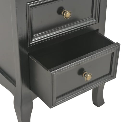 NNEVL Bedside Cabinets 2 pcs Black 35x30x49 cm MDF