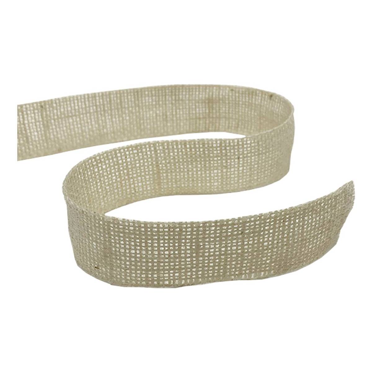 Cream Hessian Roll 2.5cm x 9m