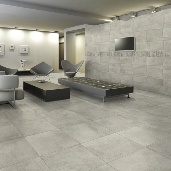 Wand- und Bodenfliese »Style«, grau, matt, rektifiziert