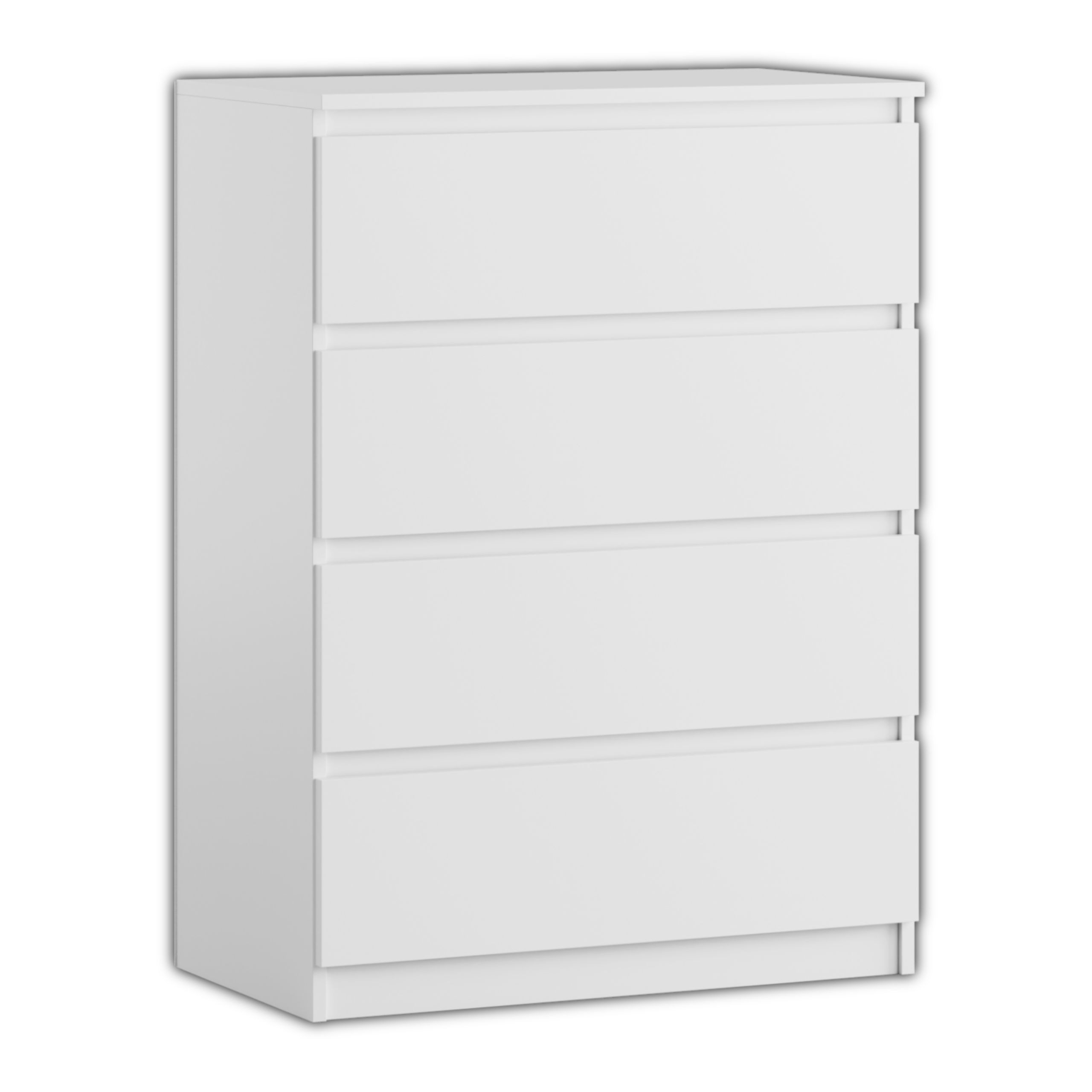 Komoda BASIC 4 szuflady – Biała | 71x97x40 cm