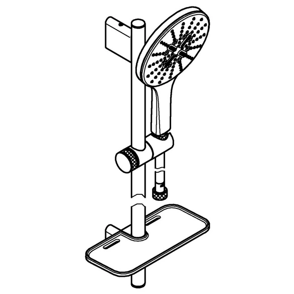Brausegarnitur, »Vitalio SmartActive 150«, chrom, 3 Strahlarten