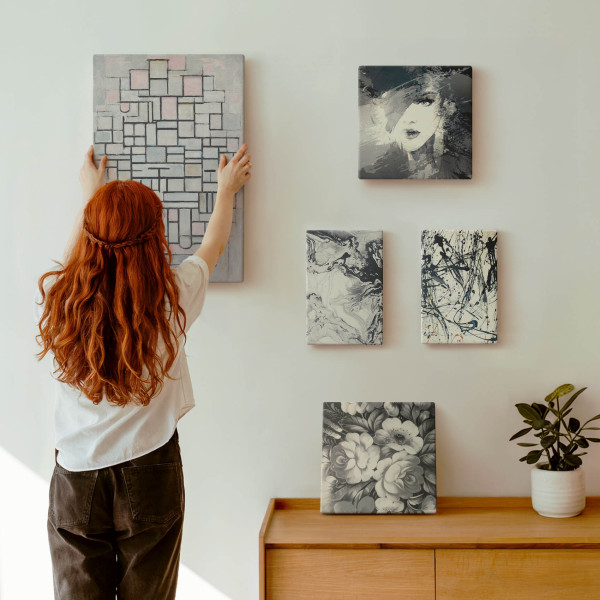 Obraz canvas 5 części Kwiaty i portrety|20x30, 30x30, 40x60|Wallfluent