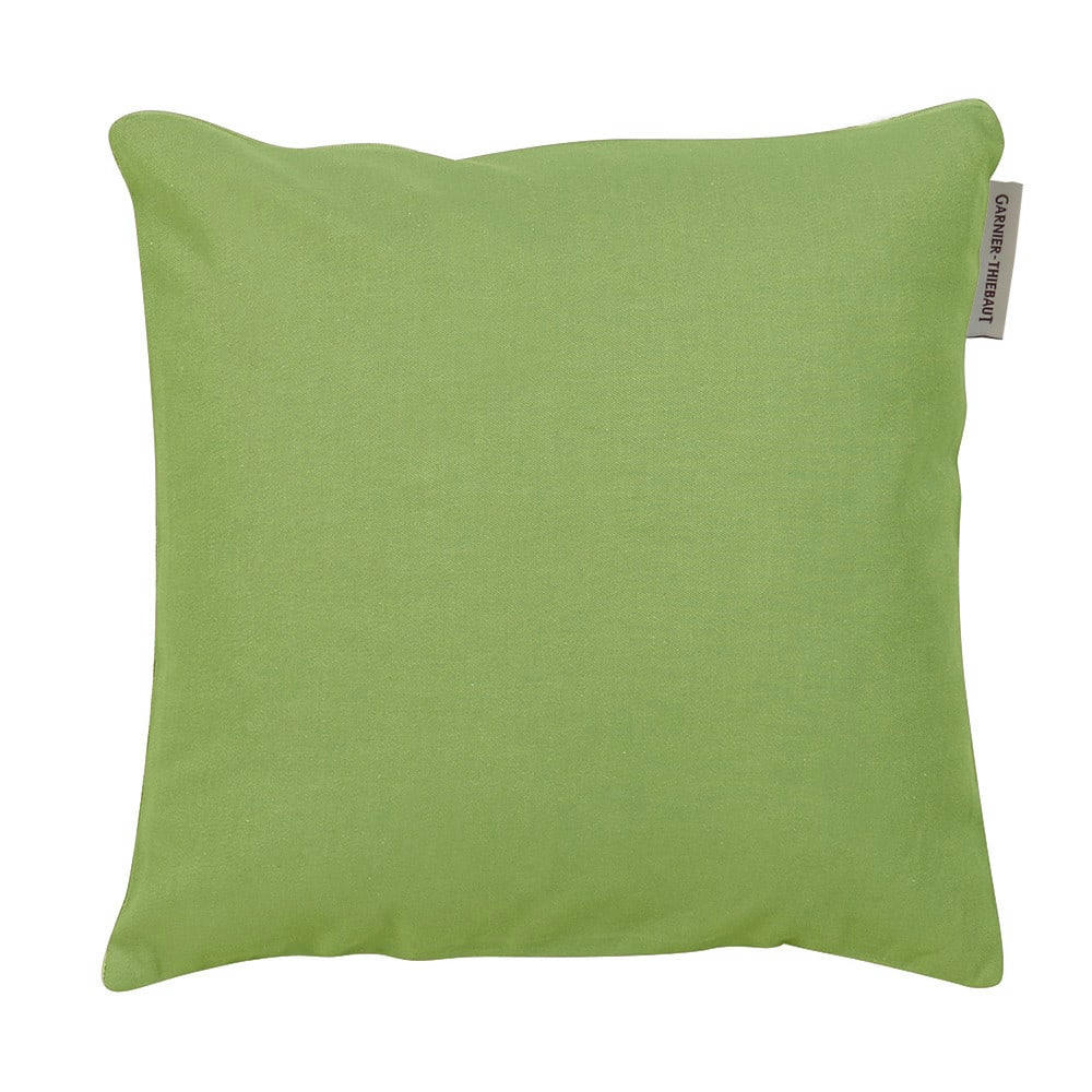 CONFETTIS MOUSSE - Housse de coussin  pur coton vert 50x50