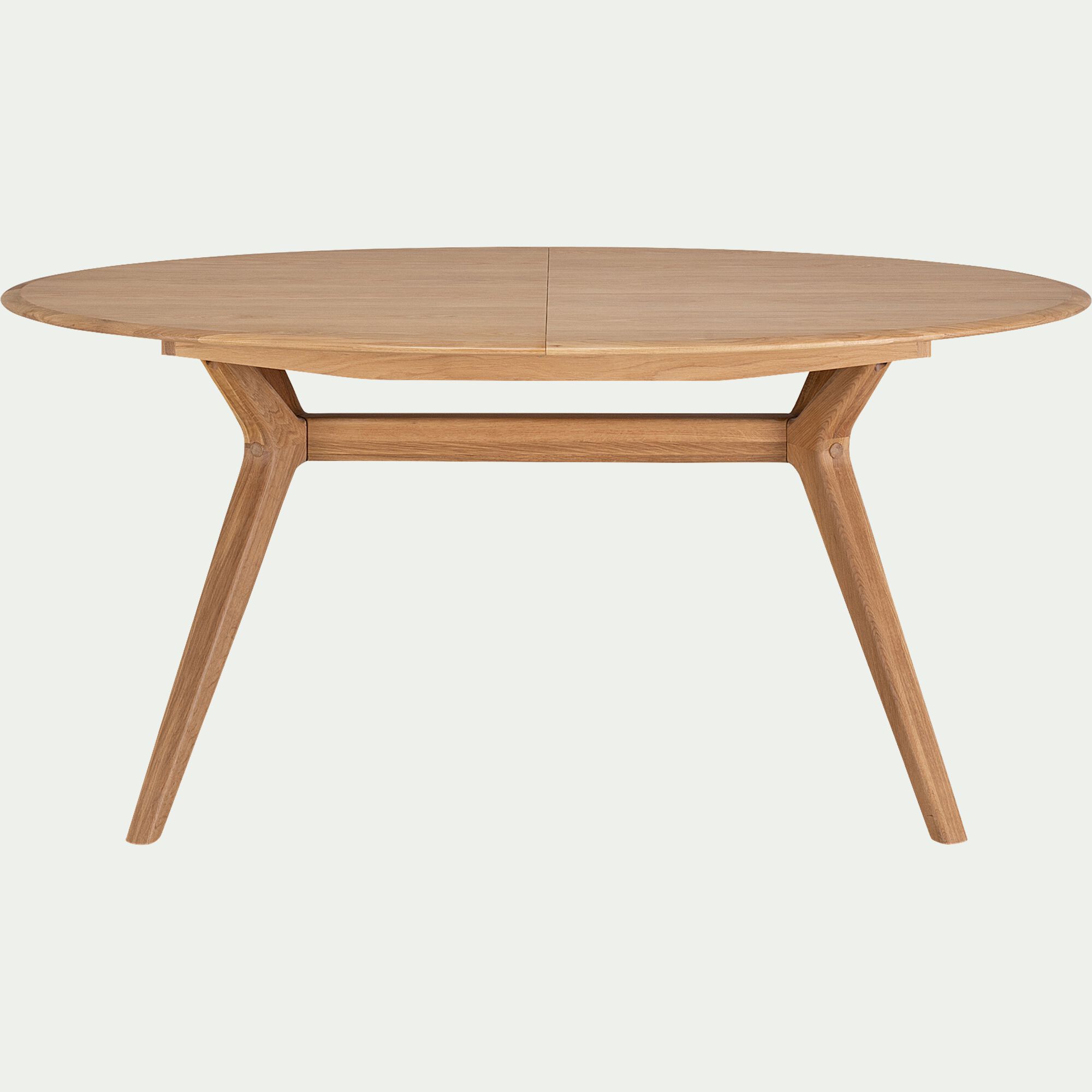 CARMEN - Table de repas ovale extensible bois massif - bois clair (6 à 8 places)
