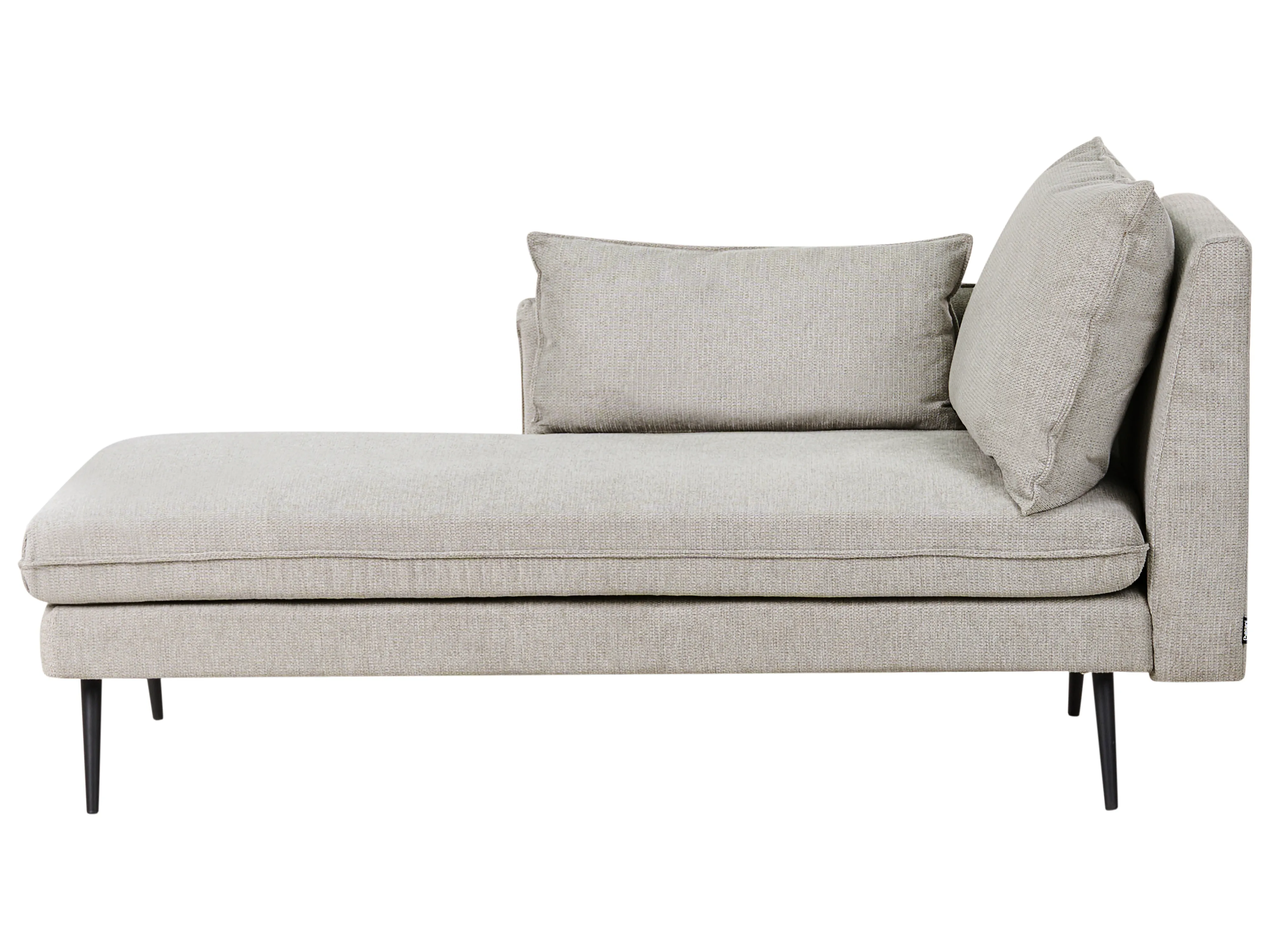 Right-Hand Chaise Longue YERRES Fabric Grey