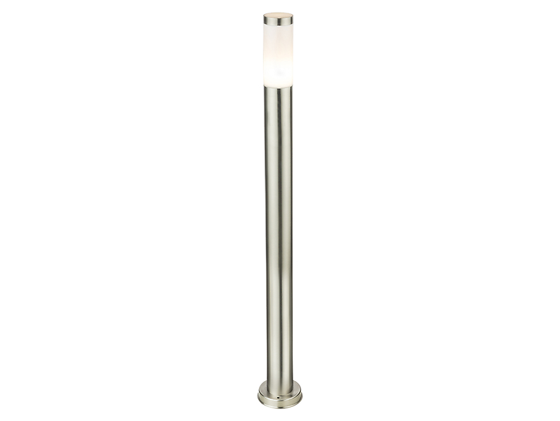 Lampa stojąca zewnętrzna Boston stalowa srebrna