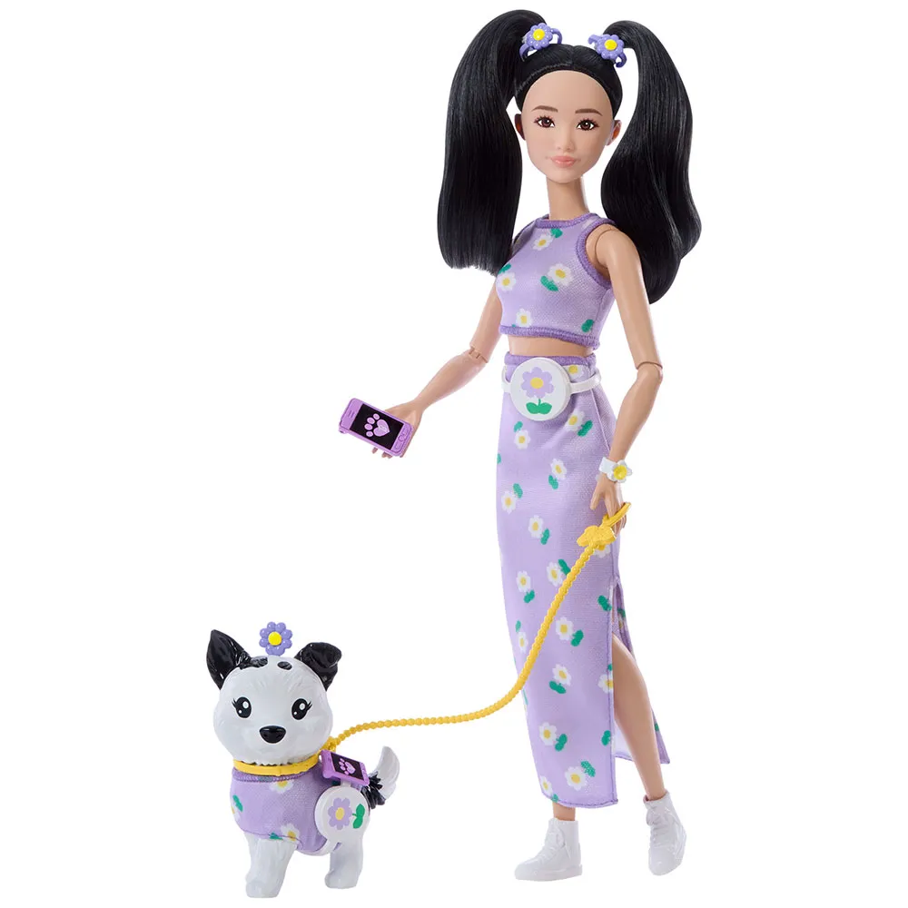 Barbie Twinning Looks Asian With Dog doll