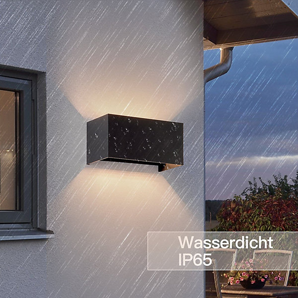 NETTLIFE Lampe Murale LED Noire IP65, Lumière Blanche Chaude Réglable G9, Applique Intérieure Extérieur pour Salon