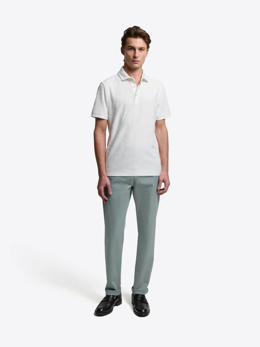Chino slim en coton mélangé