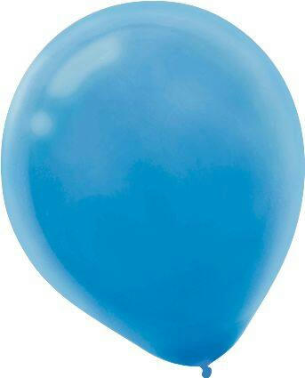 Round Latex Balloons, Blue, 12-in, 15-pk, for Baby Shower/Gender Reveal