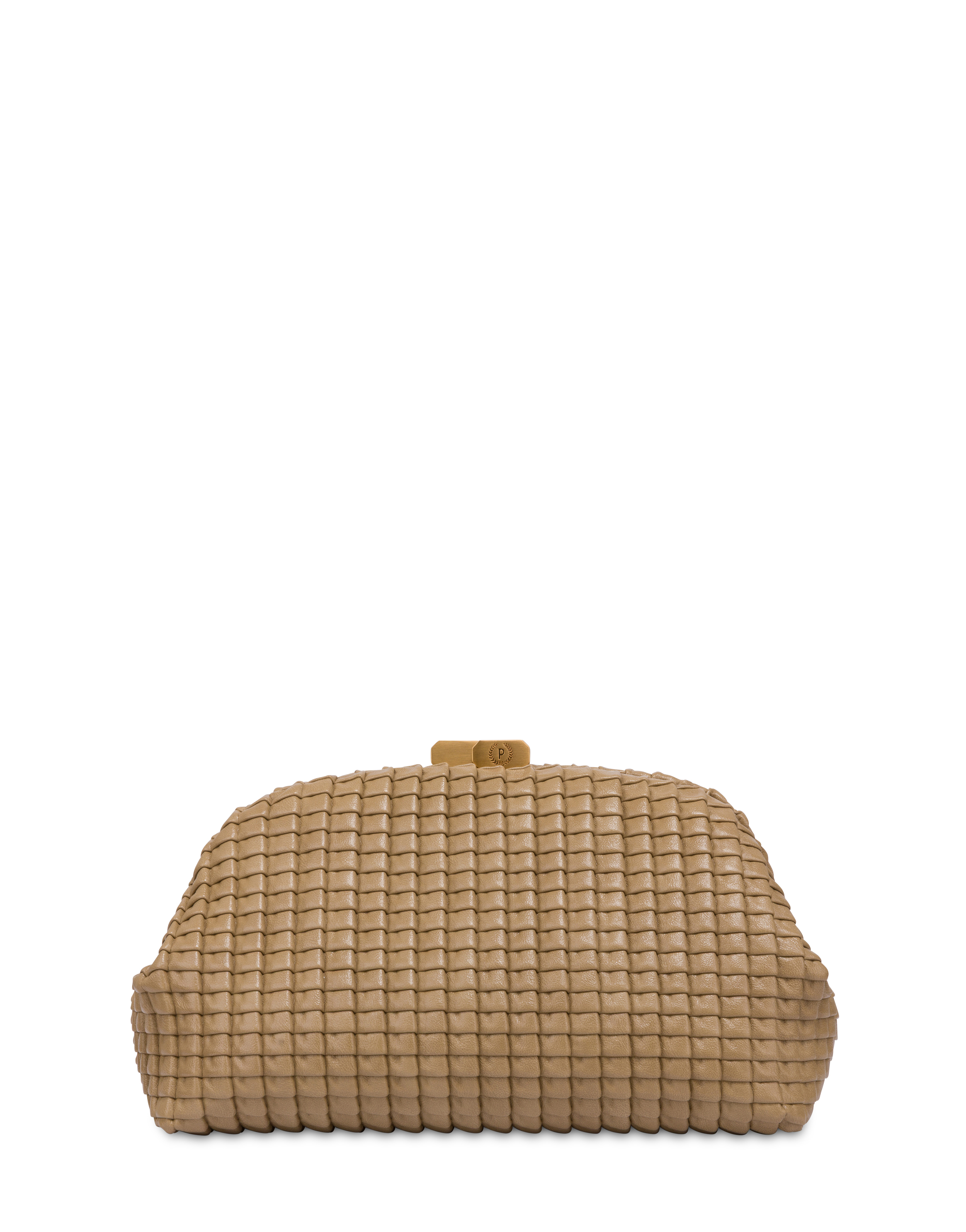 Pochette Cloud In Mini Grained Lux Plissè Pu Cammello