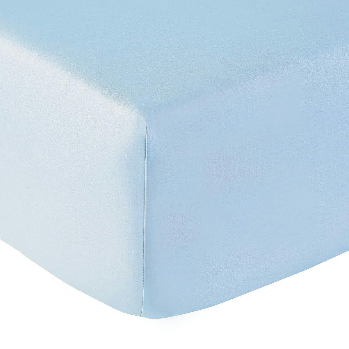 VEXIN - Drap housse duo coton azur 80x200 cm