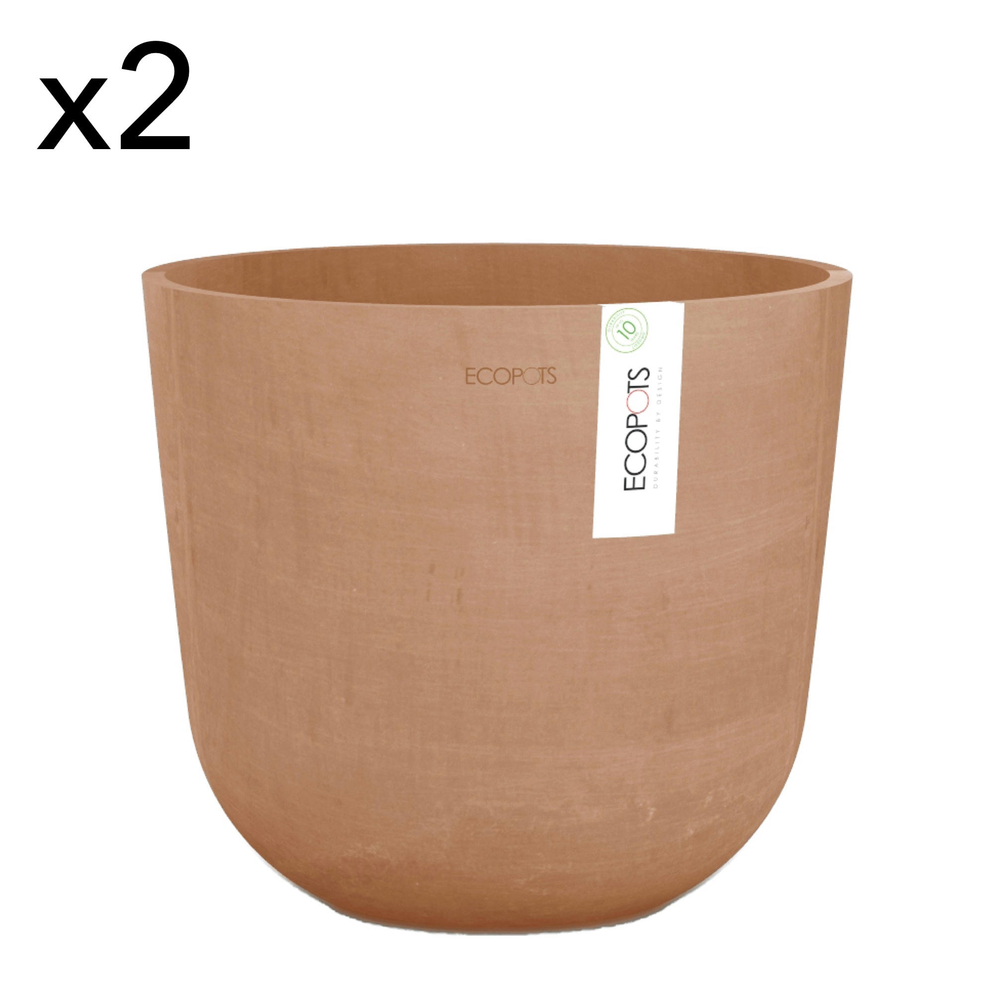 OSLO - Pots de fleurs terracotta D25 - lot de 2