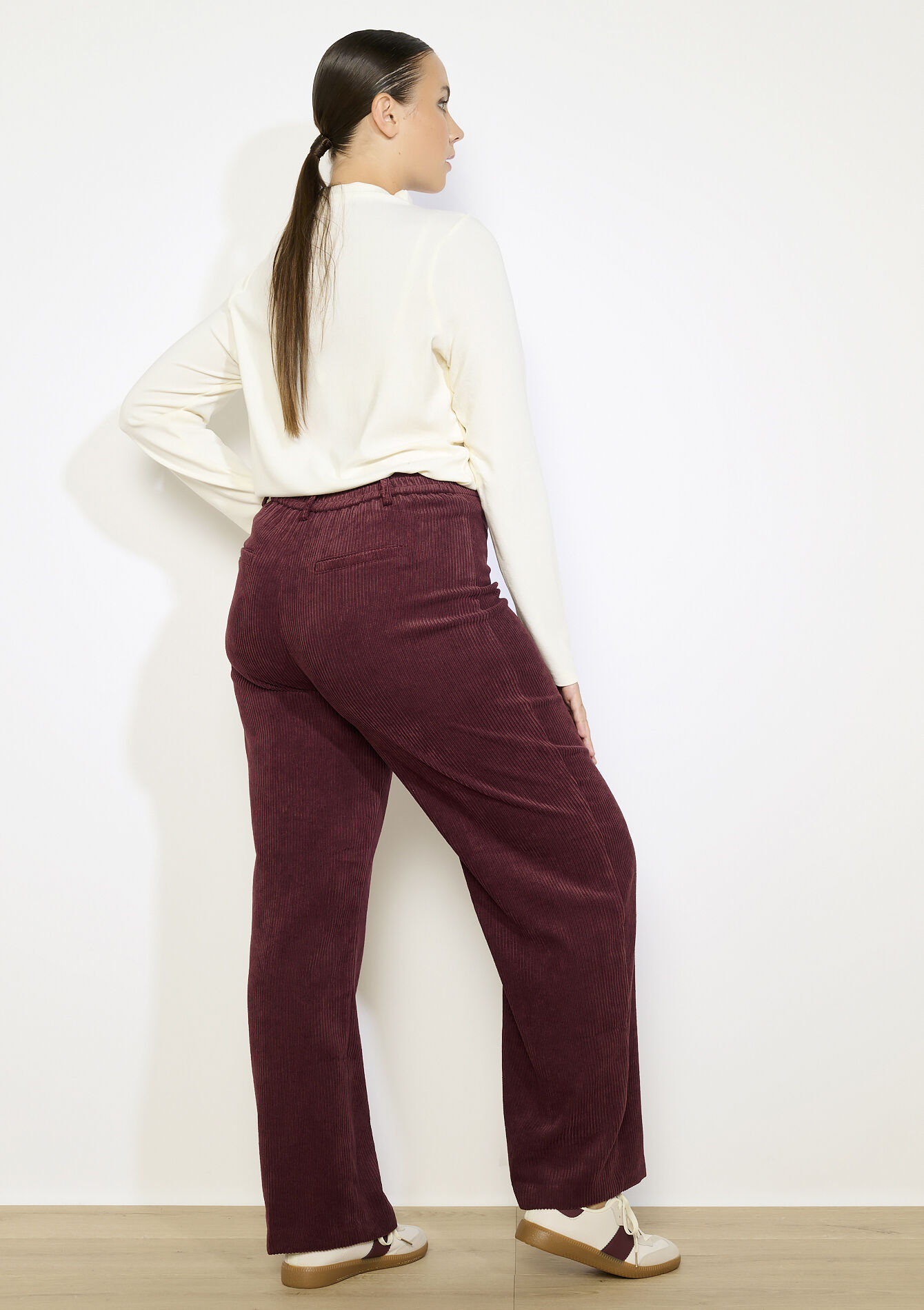 Corduroy broek met elastiek