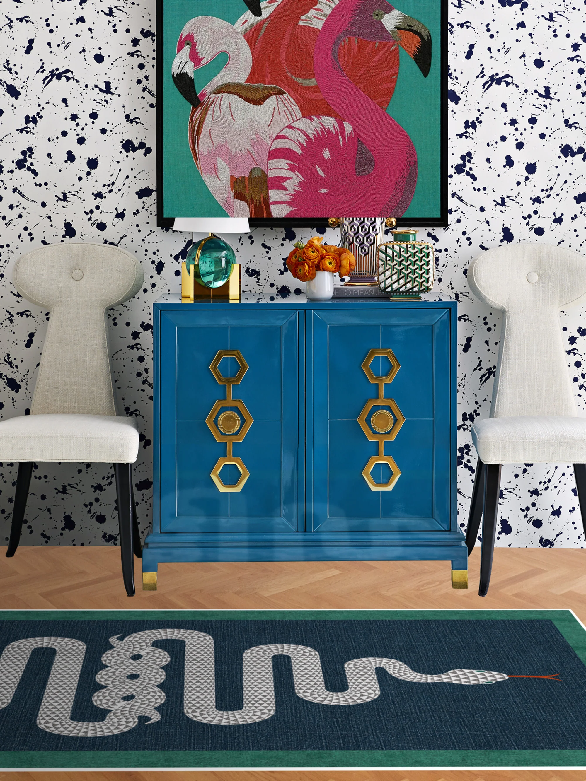 Waschbarer Kurzflor-Läufer Venom von Jonathan Adler
