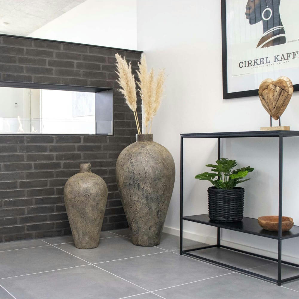 CORVO - Vase en terre cuite 60x32cm brun