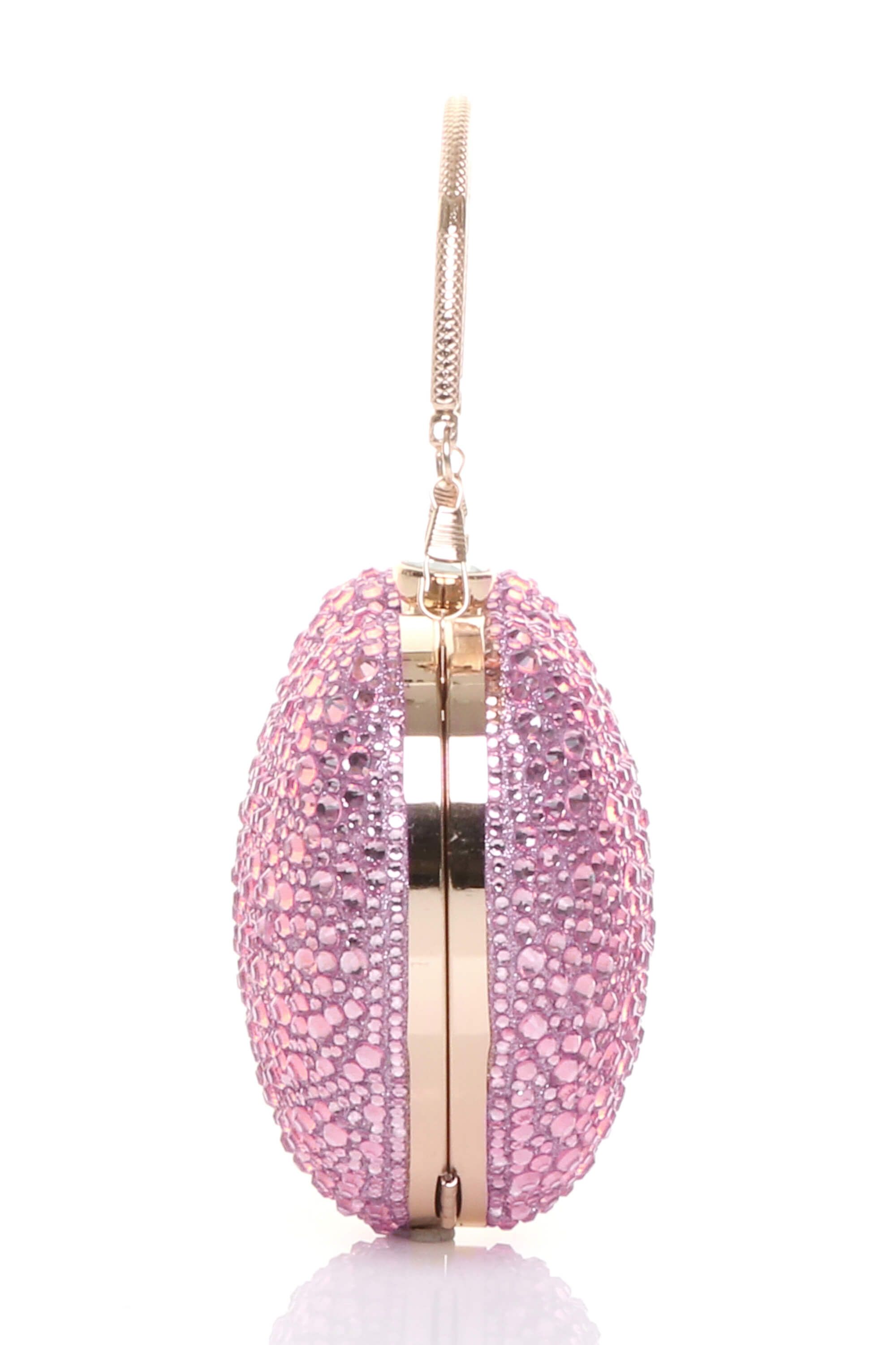 AJVANI Evening Diamante Heart Shape Prom Party Clutch Bag