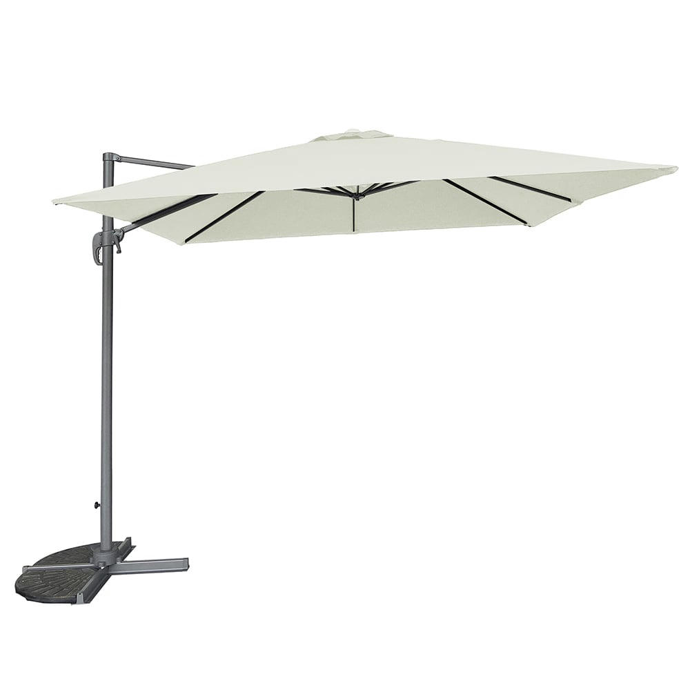 - Parasol déporté 3x3 m écru