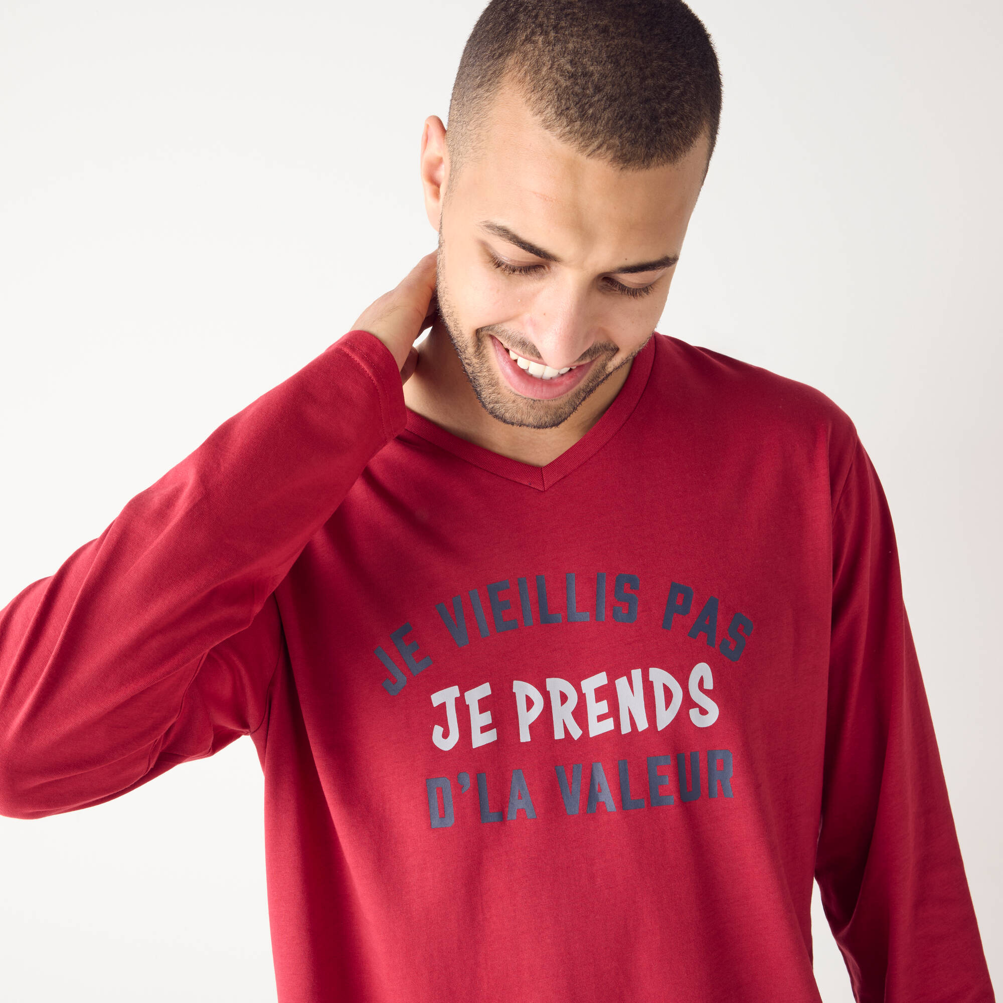 Pyjama manches longues message