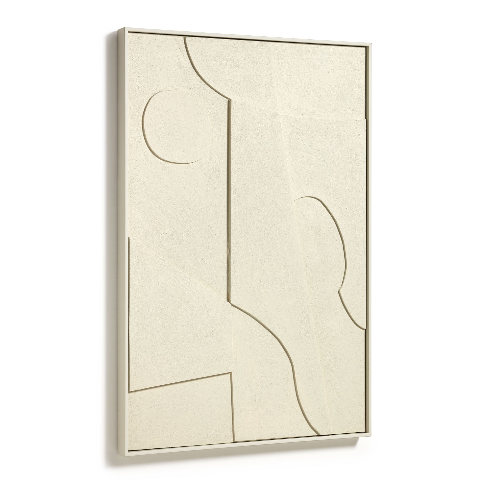 Kave Home Talin Abstract Schilderij - Beige 60 x 90 cm