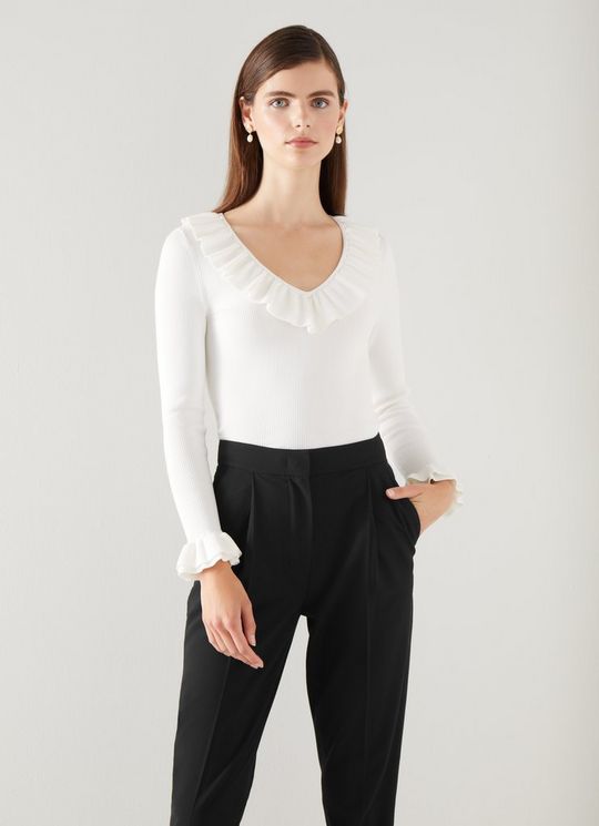 Lilly BlackCrepe Tailored Trousers
