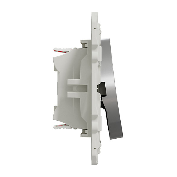 Interrupteur va-et-vient   poussoir 10A à vis Schneider Electric Odace aluminium