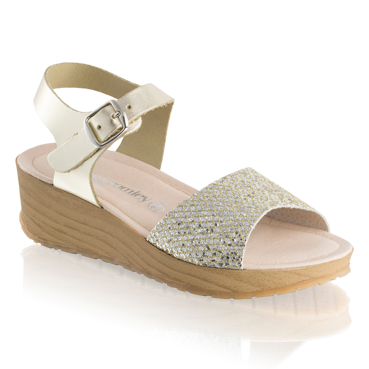 Russell & Bromley ACACIA Buckle Trim Wedge Sandal