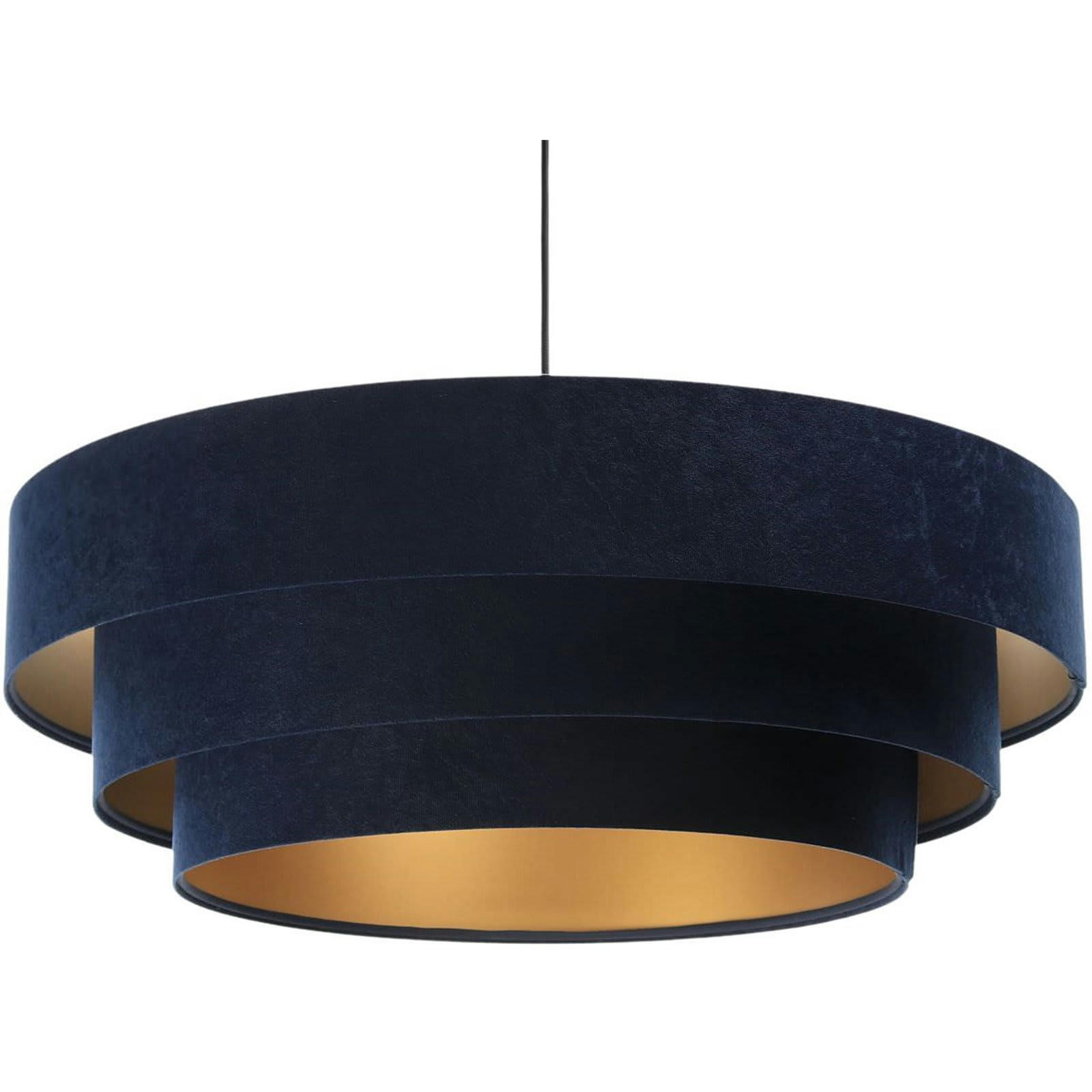 TRINITI - Suspension Tissu Bleu 60x60x25 cm