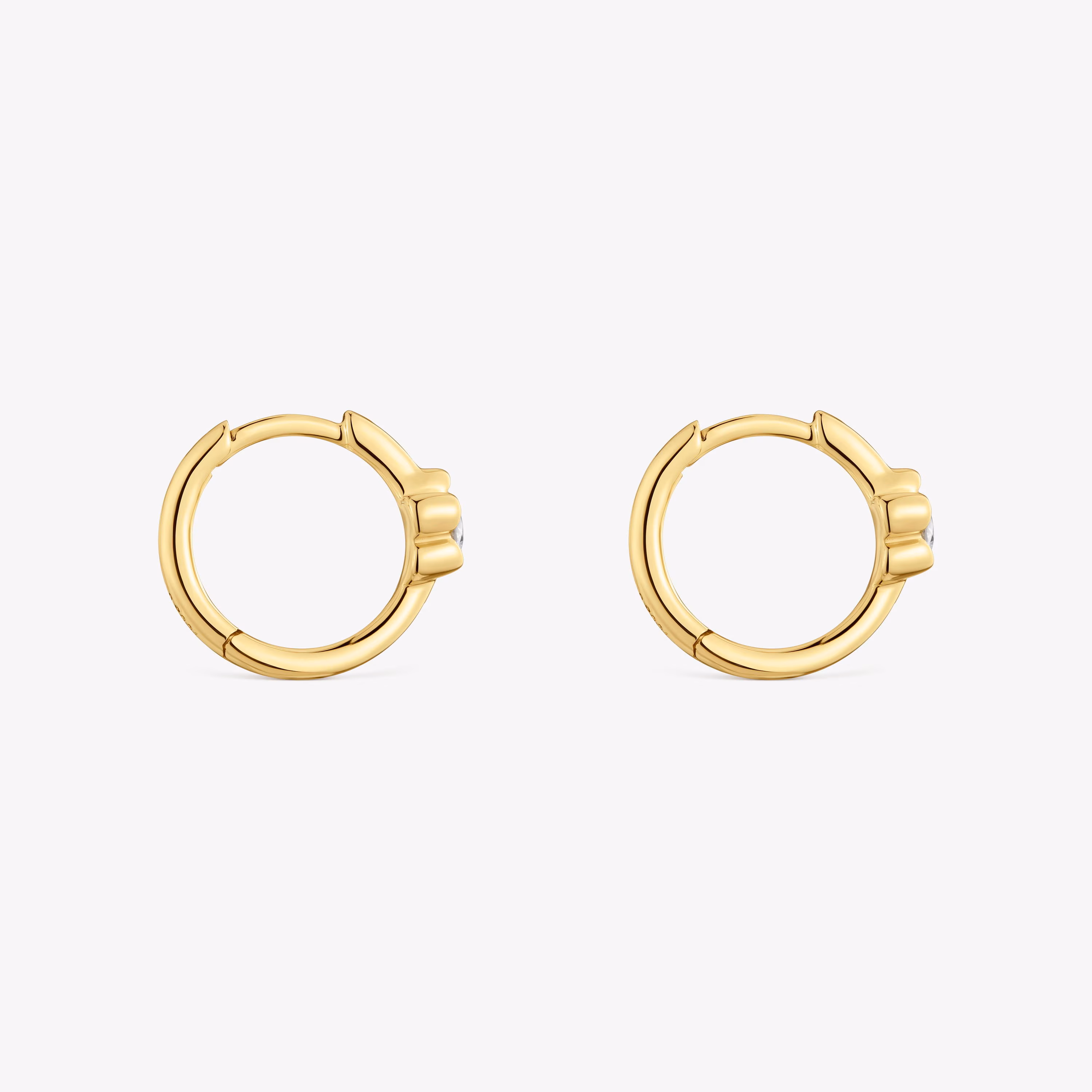 Pendientes aro de oro con diamantes creados en laboratorio y motivo flor TOUS Lili
