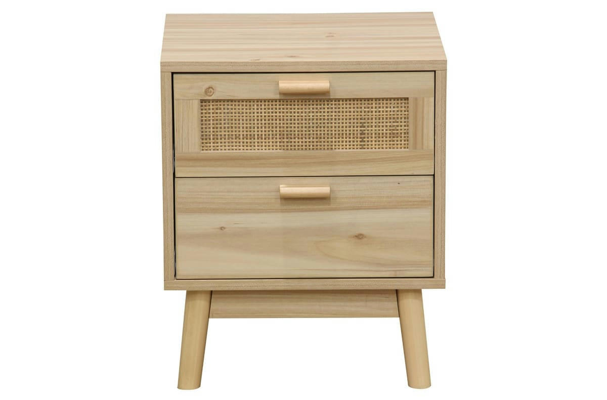 JAVA - Chevet en bois et rotin