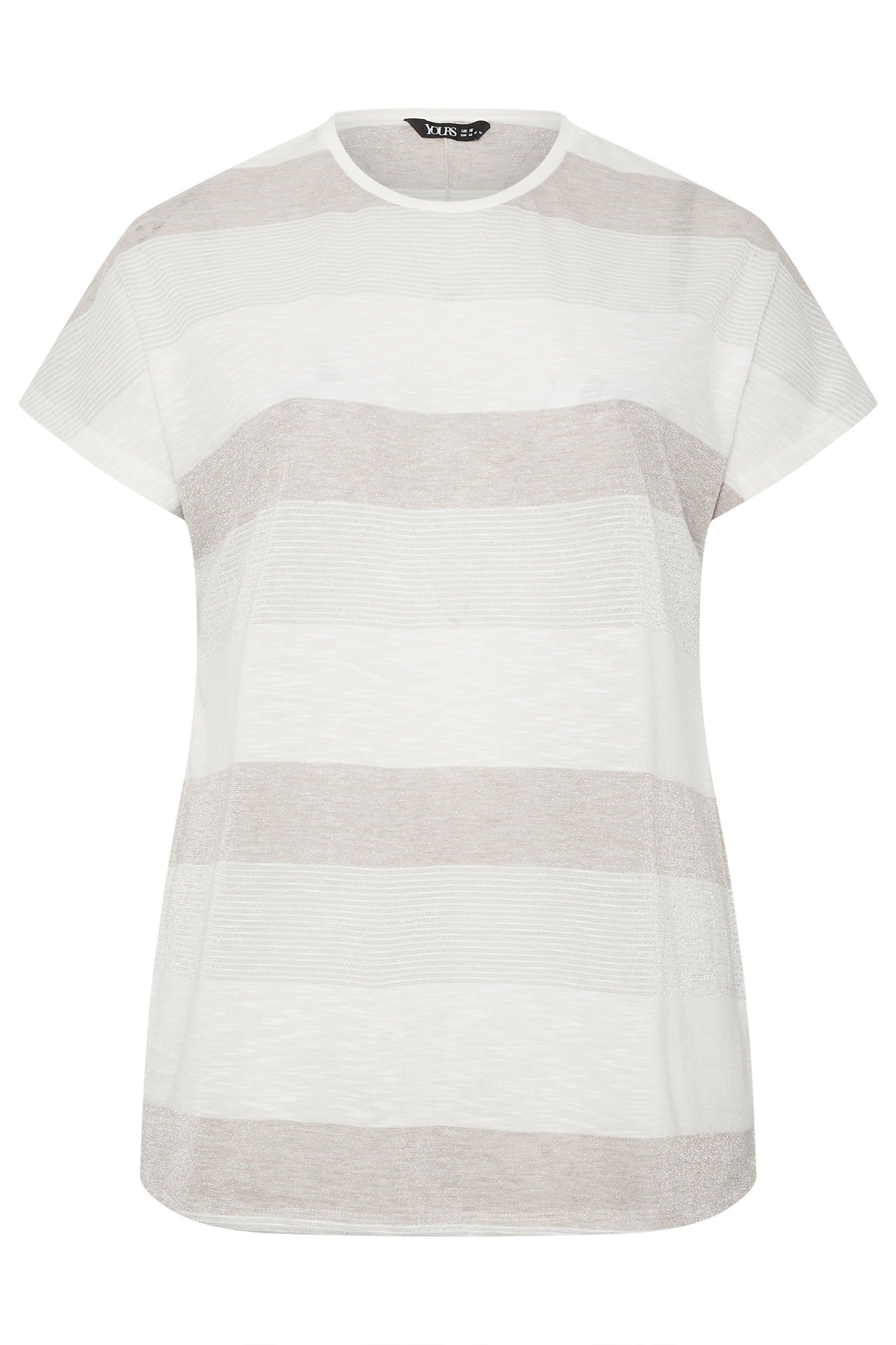 Yours Shimmer Stripe Top