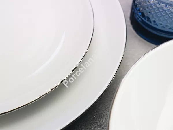 Komplet talerzy na 6 osób (18el) Waza - Modern Platynowa linia WA-08P
