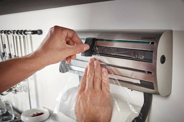 Leifheit Parat Royal Wall Mounted Foil Cling Film & Kitchen Roll Holder Dispenser 25660