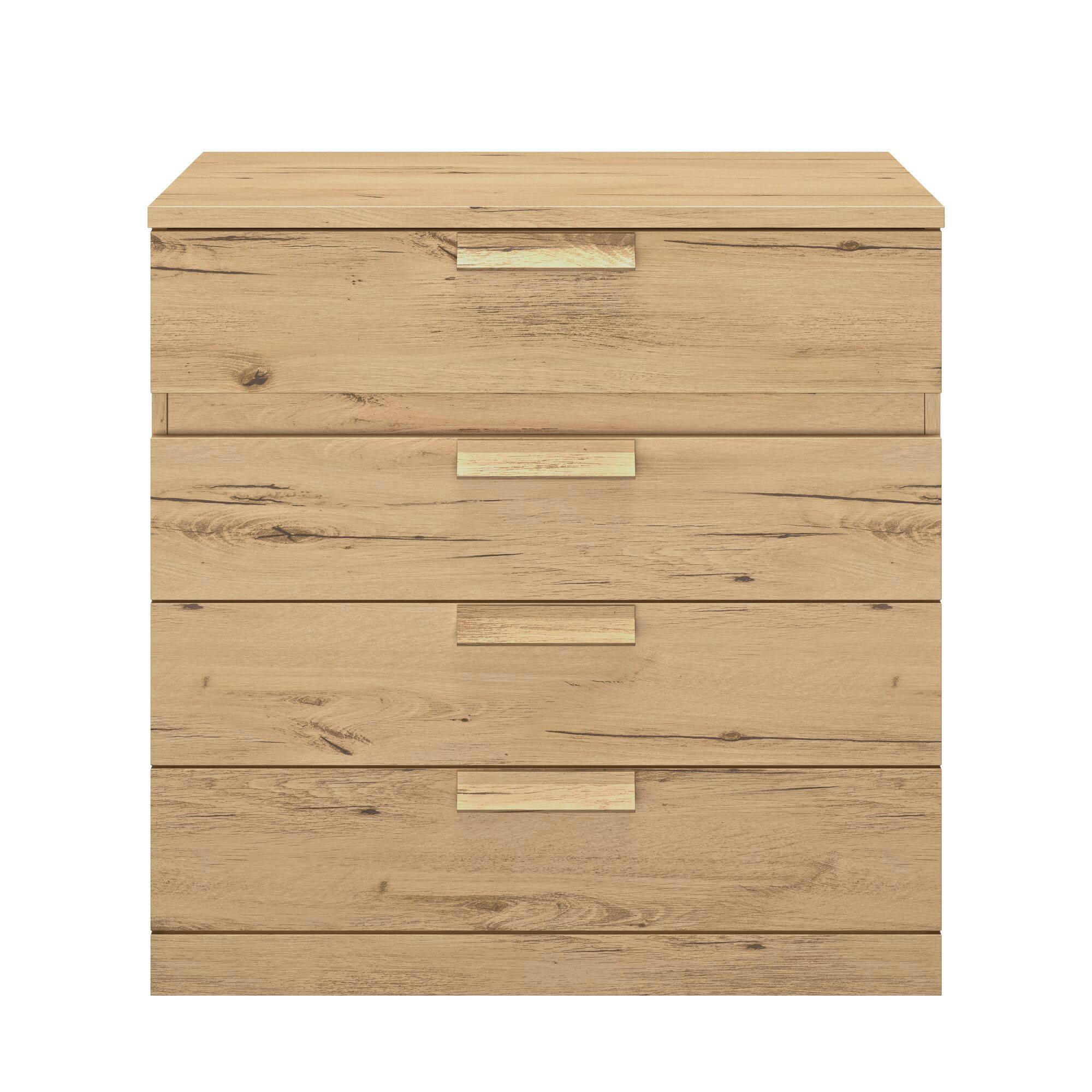 GAIA - Commode 4 tiroirs effet bois bois