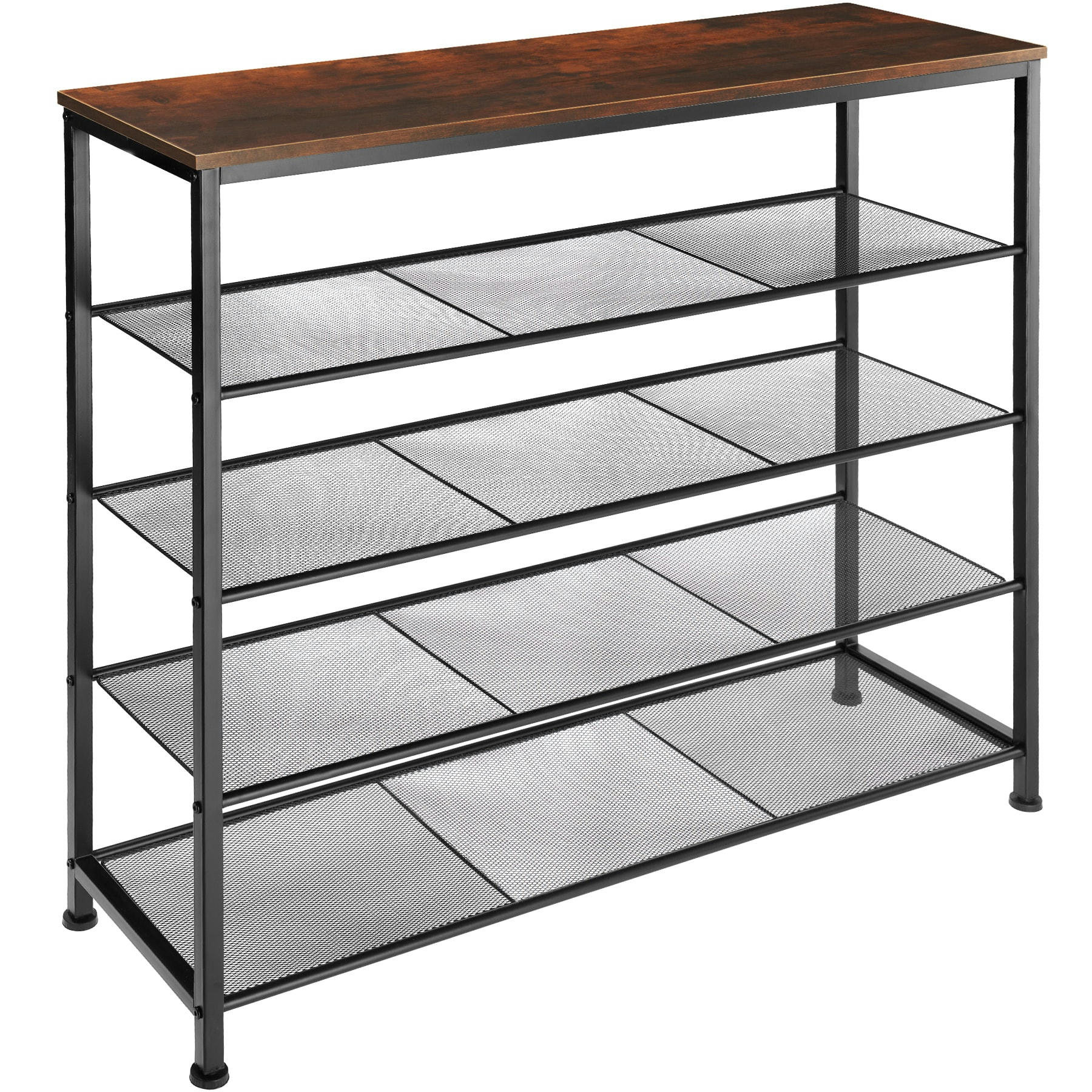 - Étagère à chaussures Style industriel Bois foncé industriel, rustique