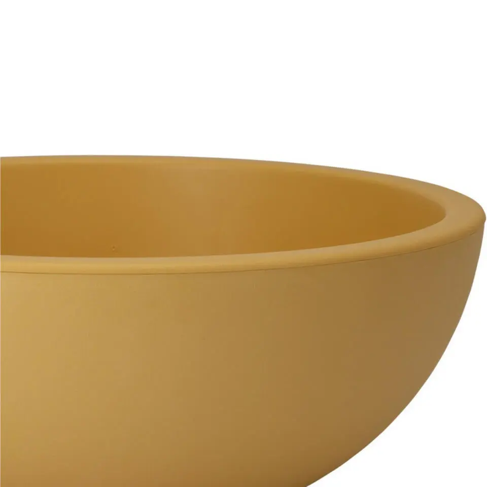 Pro Garden plantenpot schaal - kunststof - okergeel - D40 x H16 cm