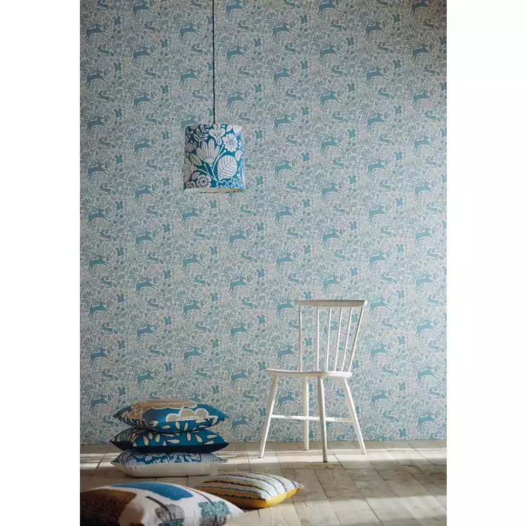 Scion Kelda Marine Blue Wallpaper