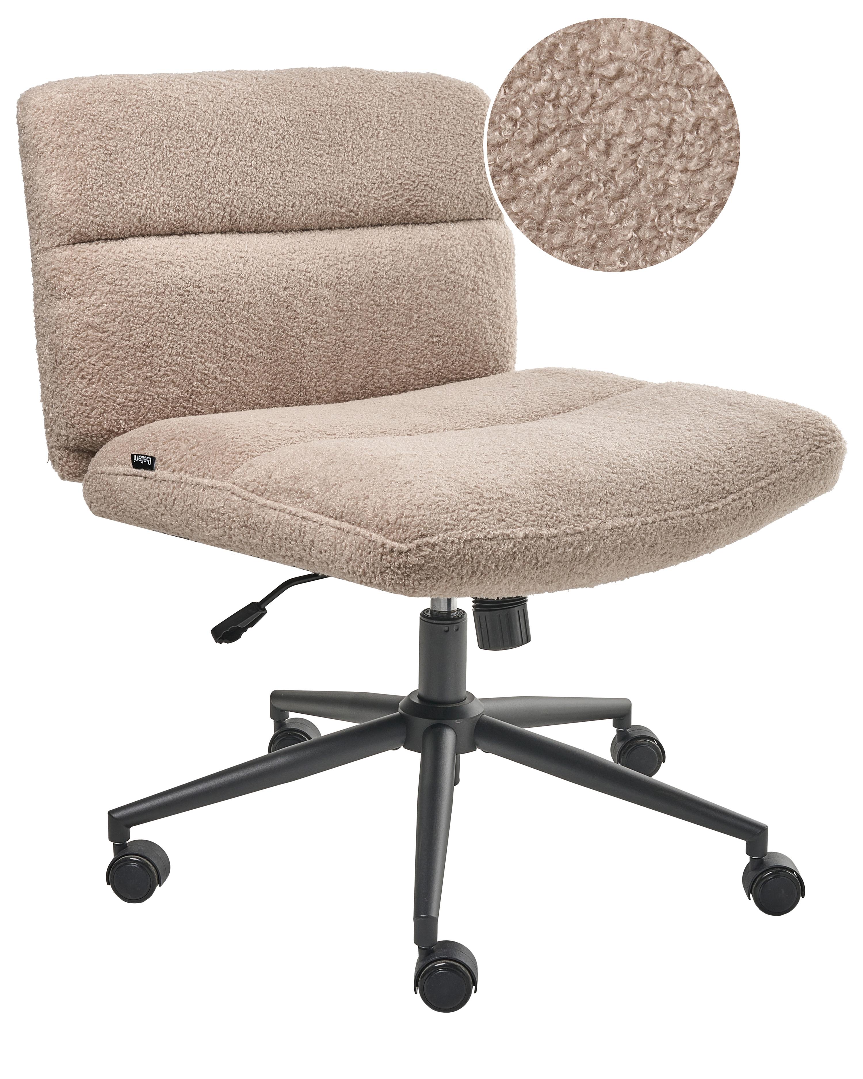Desk Chair CATLIN Boucle Beige