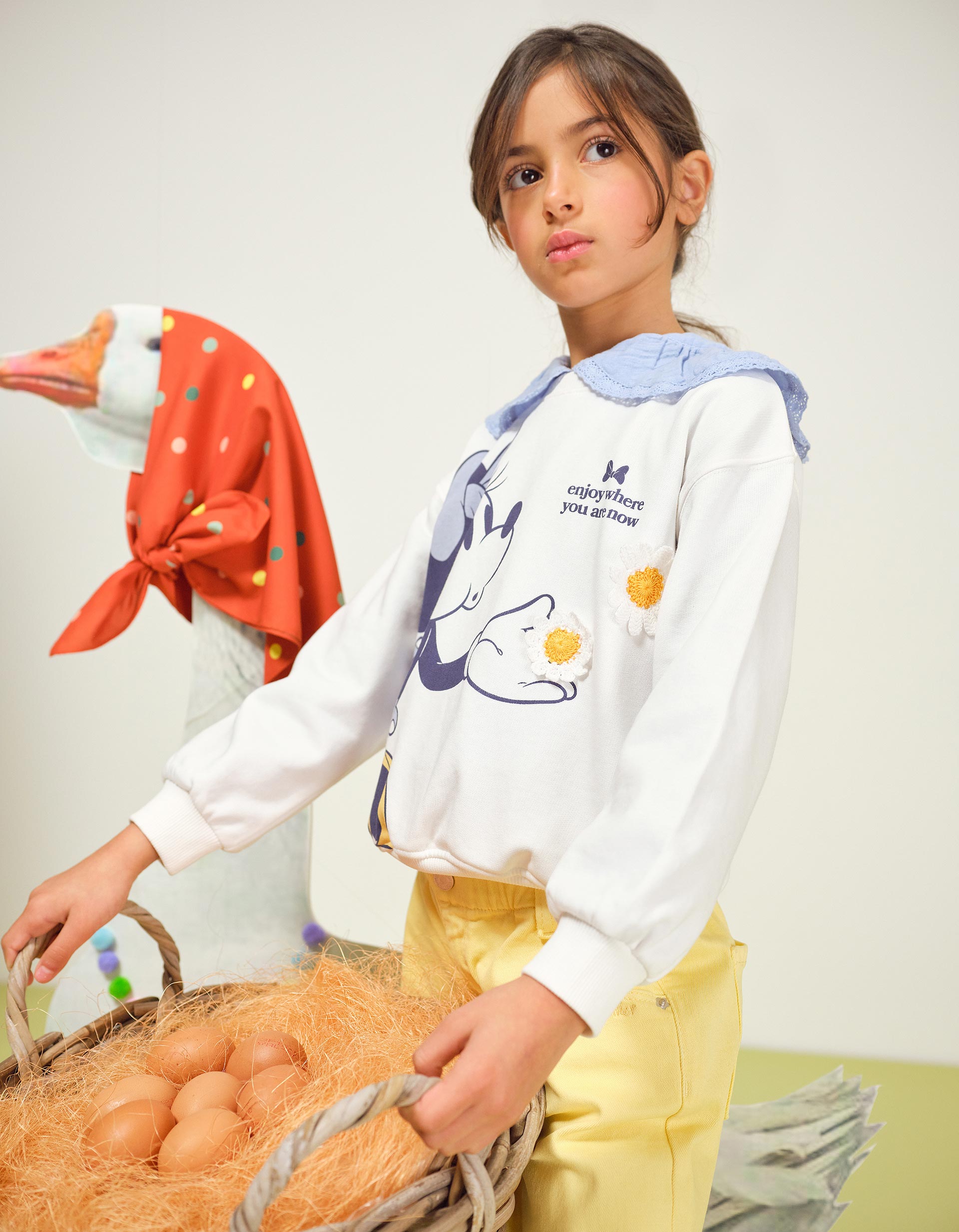 Sweatshirt de Felpa 'Minnie' ©Disney, Menina, Branco