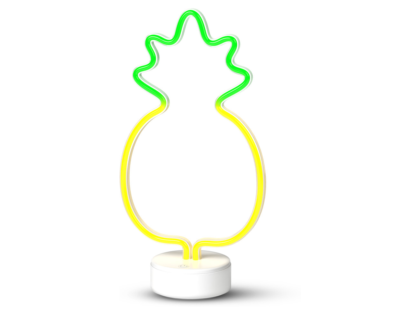 Lampa stołowa neonowa Ananas LED mix żółto-zielony