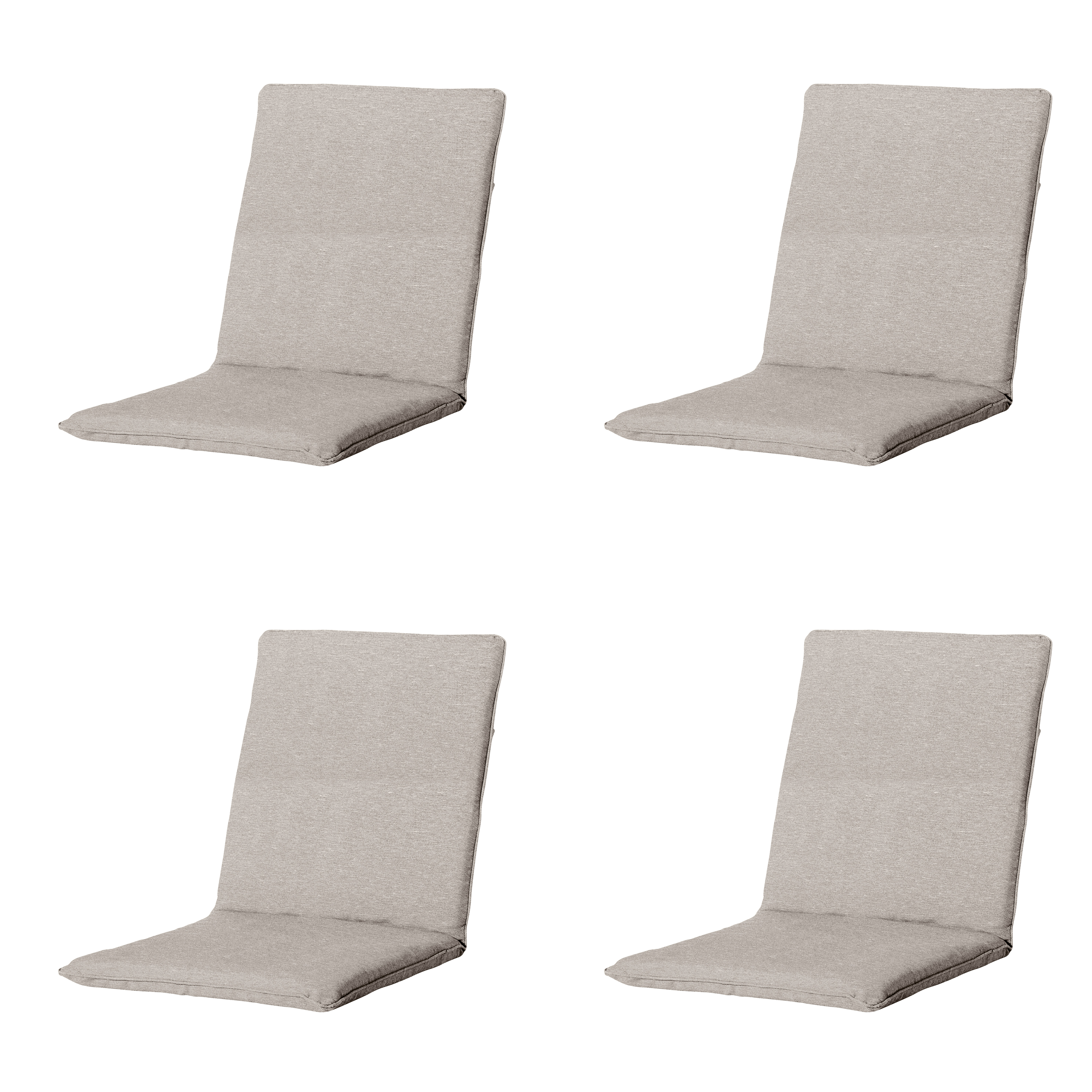 Madison stapelstoelkussen Panama - beige - 97x49x5cm - set van 4