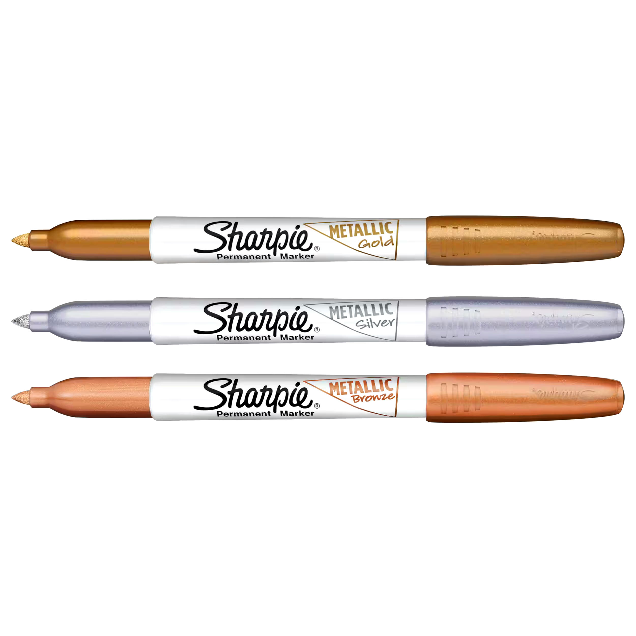 Sharpie Metallic Permanent Markers, Fine Point, Assorted Colours, 3 Count