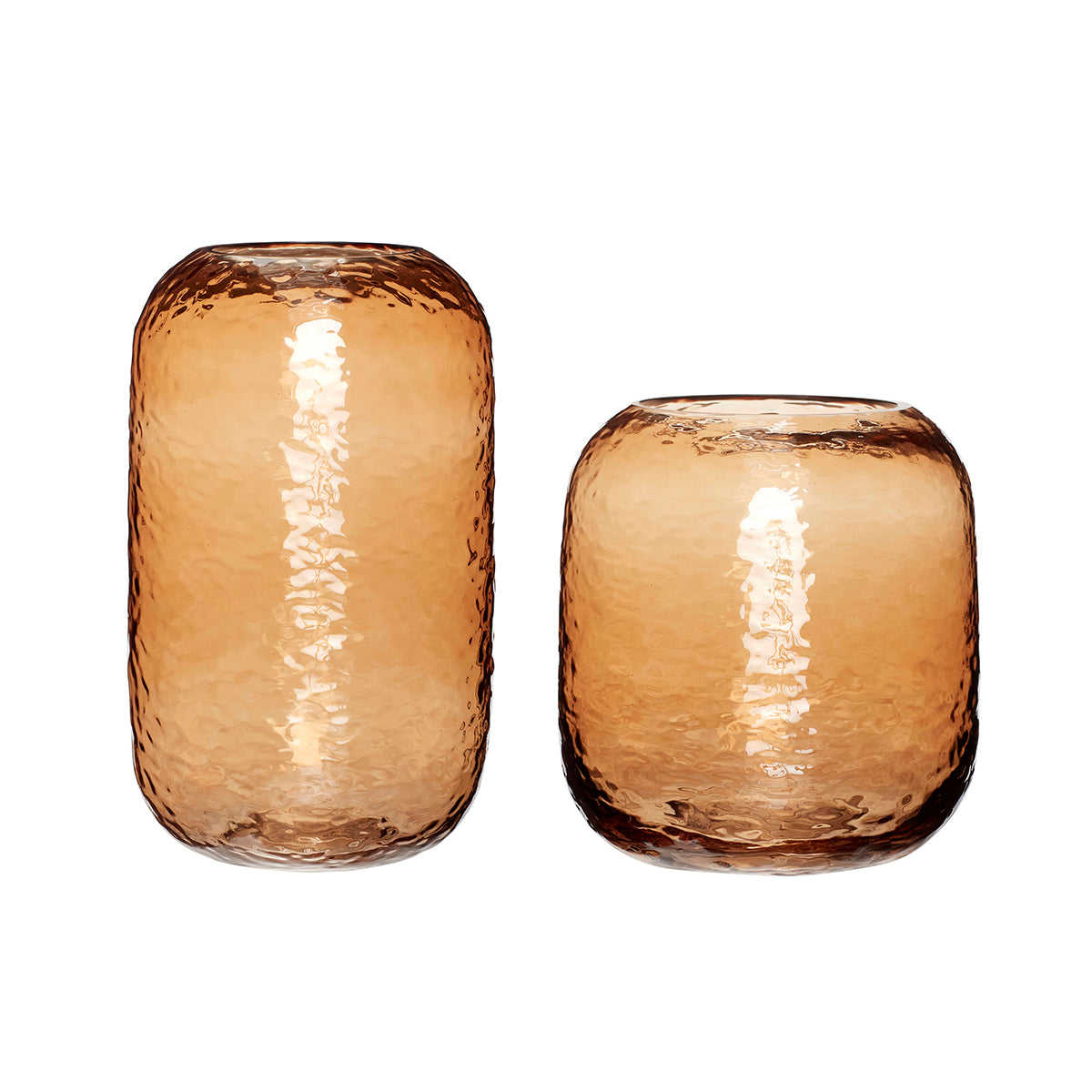 Hübsch vazen Texture - glas - ø17xh19, ø17xh30cm