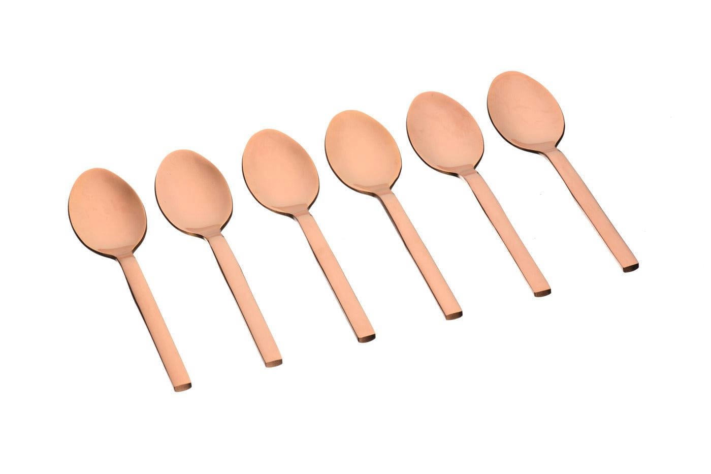 NUDE - Lot de 6 petites cuillères en inox cuivre