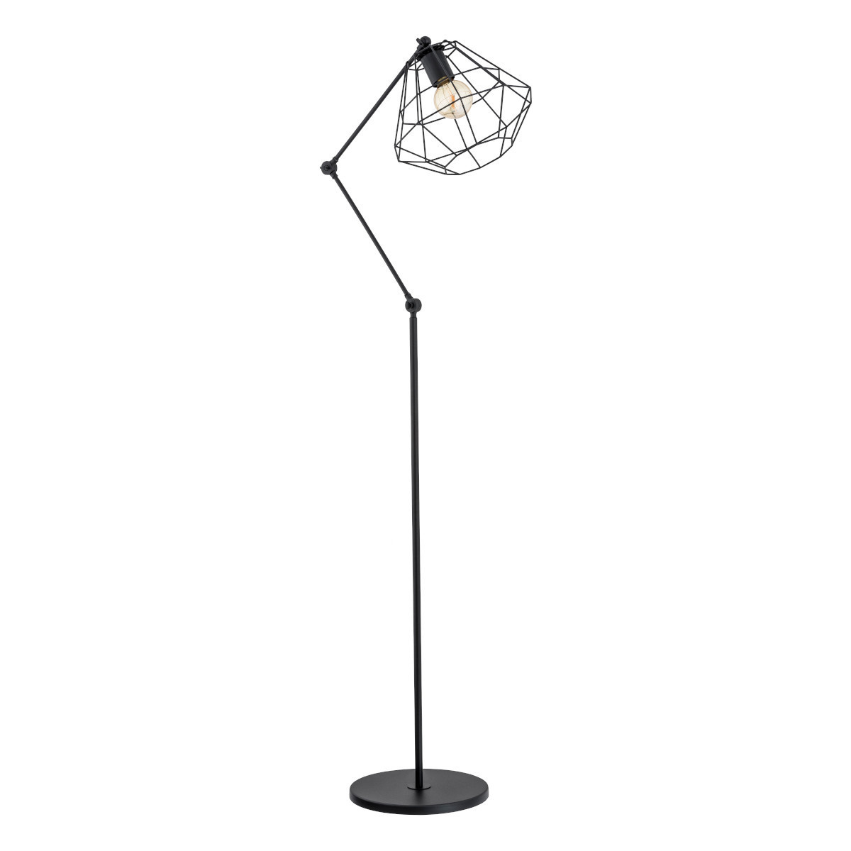 Lampa podłogowa czarna RAPTOR 1xE27x15W wym:140x25x25cm Alfa