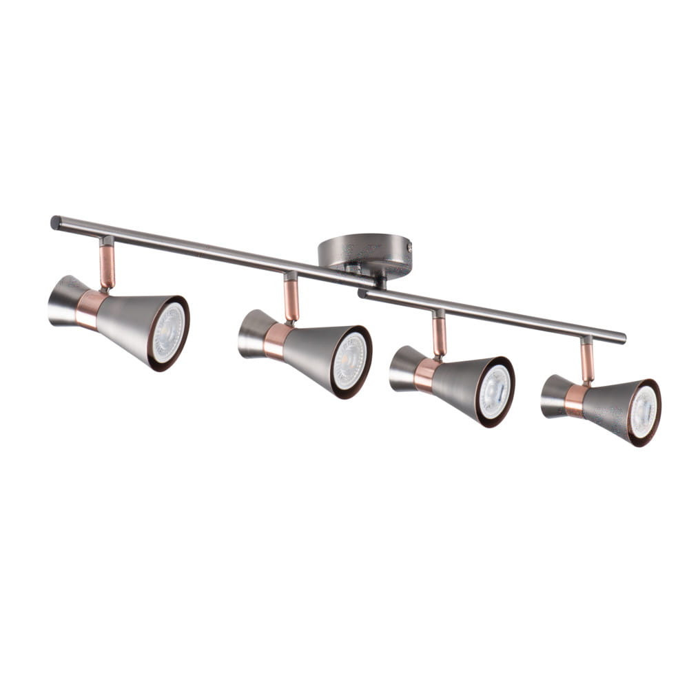 Spot listwa srebrno-miedziany MILENO4xGU10x35W wym:14x72x11cm IP20 Kanlux